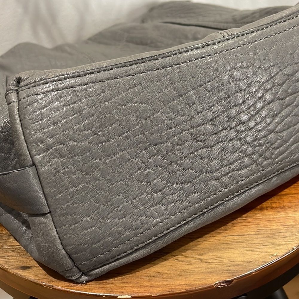 VINCE CAMUTO Gray Fava Leather Hobo - Picture 11 of 12